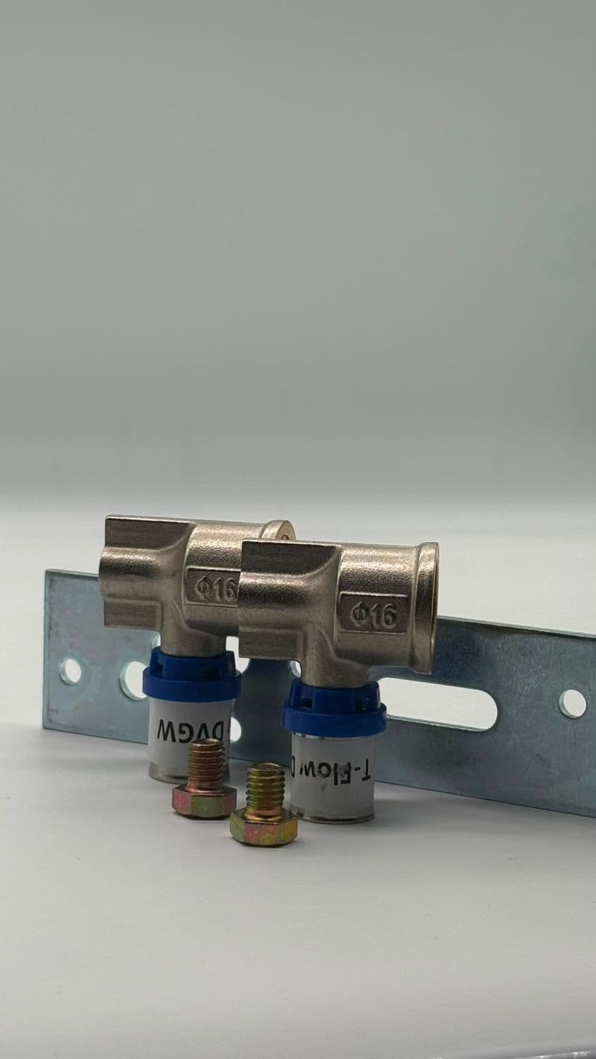 T-Flow - Doppel Wandscheiben mit Montage Einheit 16 x 2mm